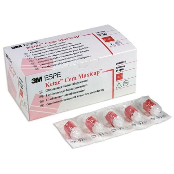 3M ESPE 56020 Ketac Cem Maxicap Glass Ionomer Luting Cement Capsules 50/Pk Damaged Box 3M ESPE 56020 Ketac Cem Maxicap Glass Ionomer Luting Cement Capsules 50/Pk Damaged Box